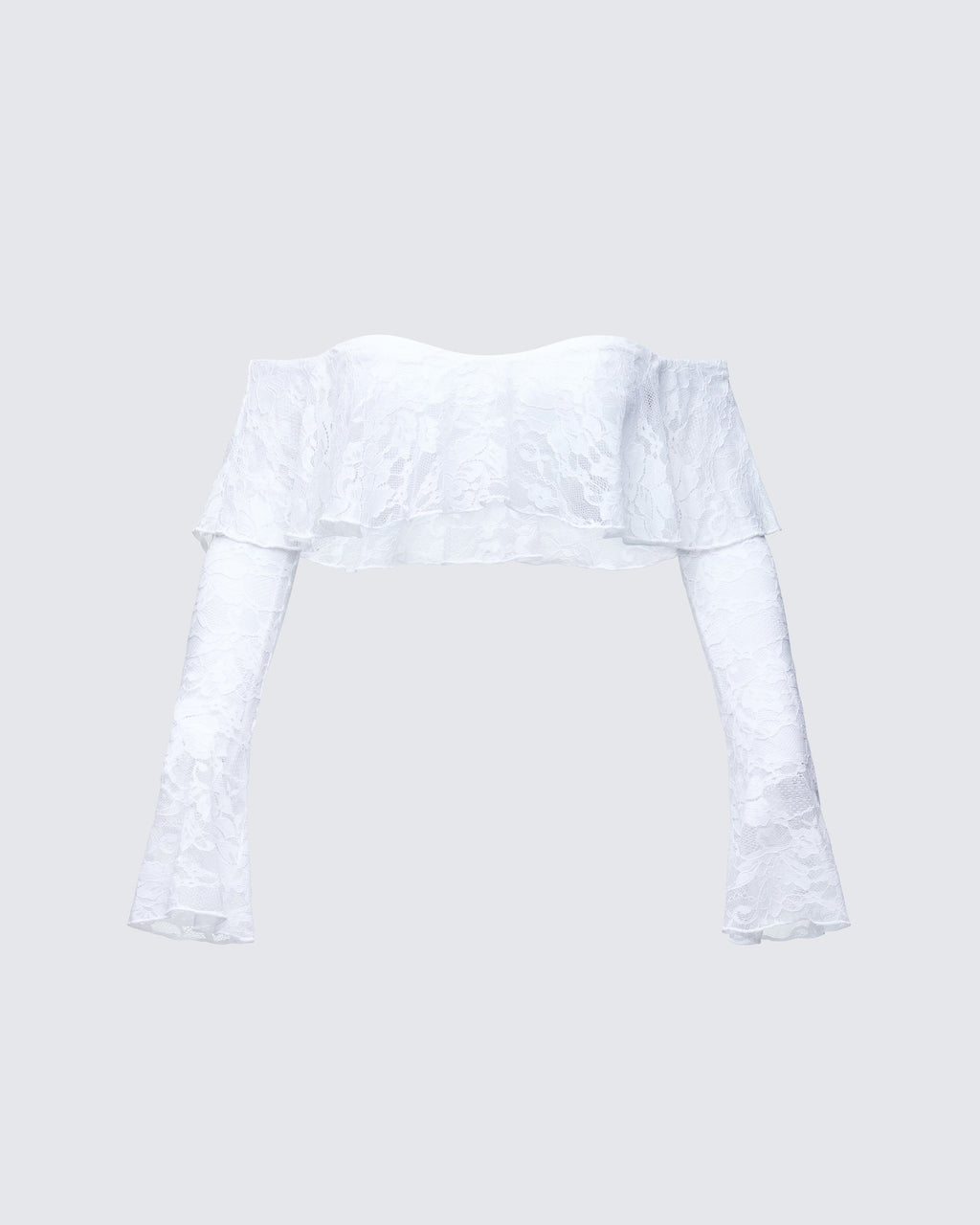 Finesse Rina Lace Ruffle Bandeau Top