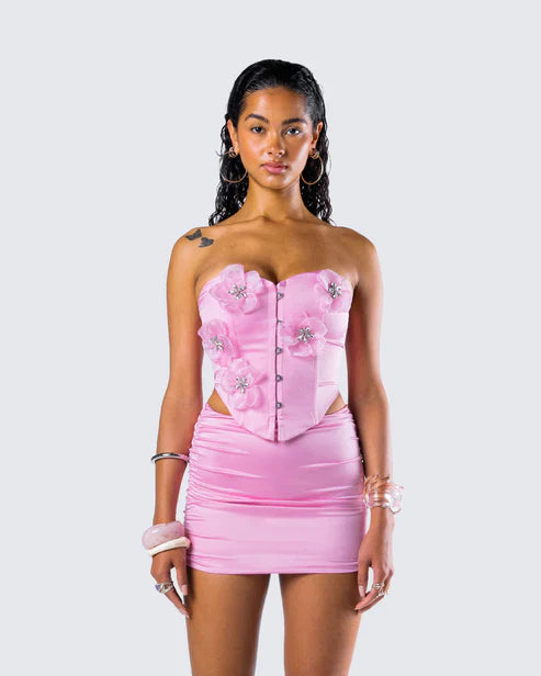 Finesse Rivi Flower Corset Top