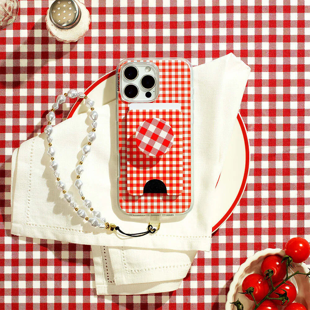 PopSockets Red Gingham - MagSafe PopGrip