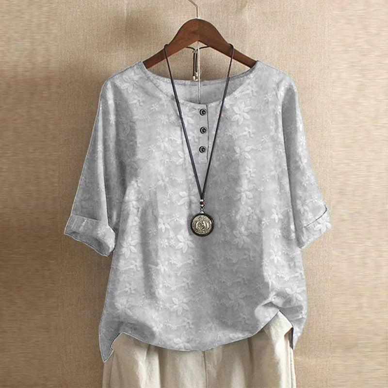 Nabalu Rowan | Relaxed Floral Print Summer Blouse 2