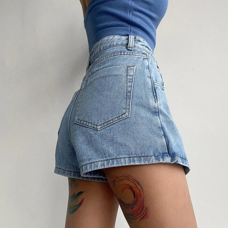 Nabalu Nerissa | Women’s Wrap Style Denim Mini Skirt
