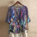 Nabalu Rowan | Relaxed Floral Print Summer Blouse 3