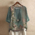 Nabalu Rowan | Relaxed Floral Print Summer Blouse 1