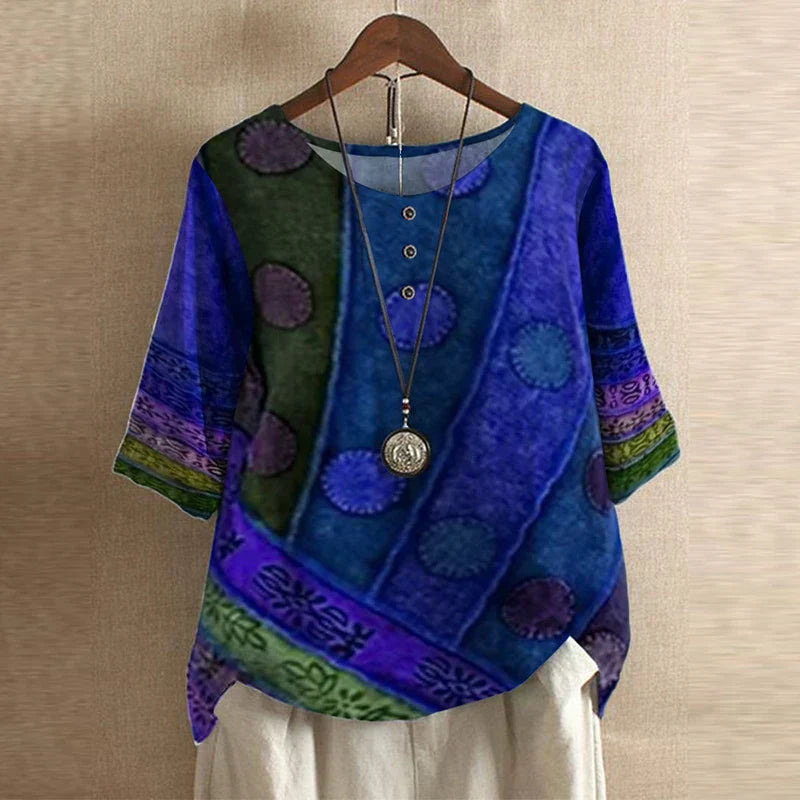 Nabalu Rowan | Relaxed Floral Print Summer Blouse 2