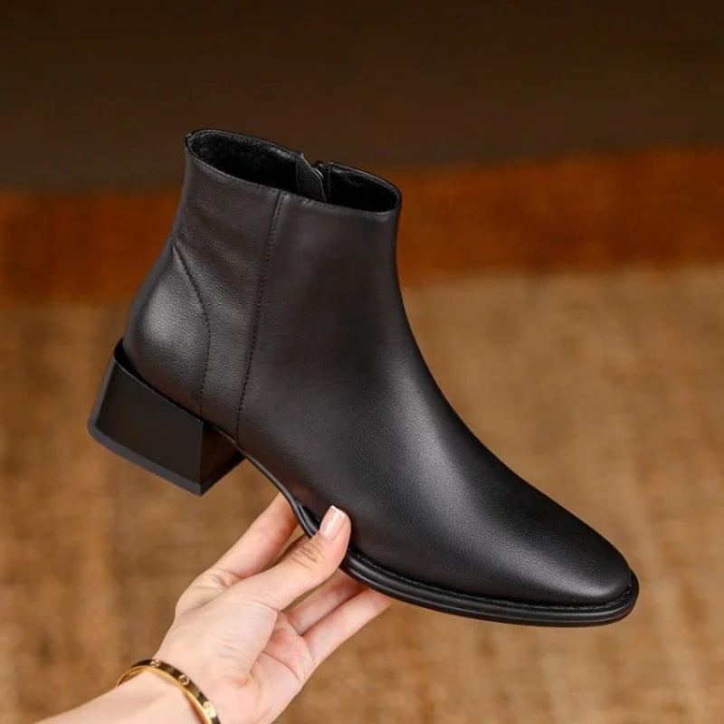 Harper & Lane Sophia Chunky Heel Ankle Boots