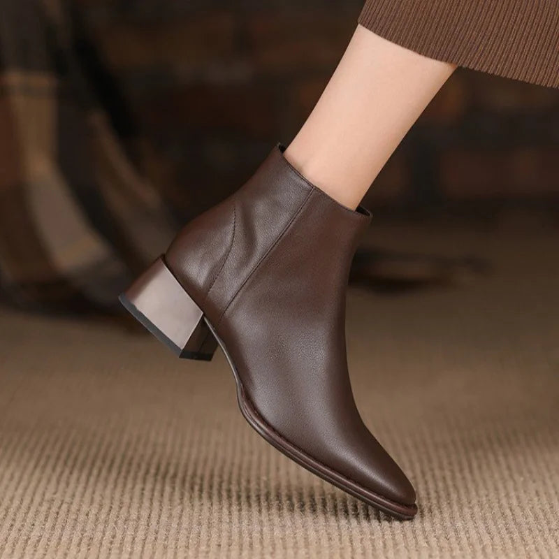 Harper & Lane Sophia Chunky Heel Ankle Boots