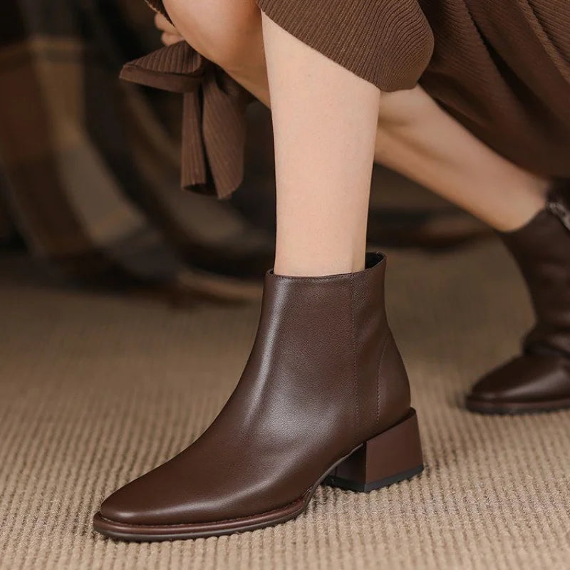Harper & Lane Sophia Chunky Heel Ankle Boots