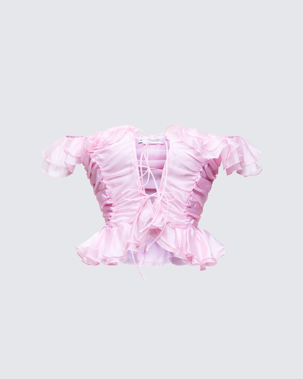 Finesse Sabella Blush Chiffon Sheer Top