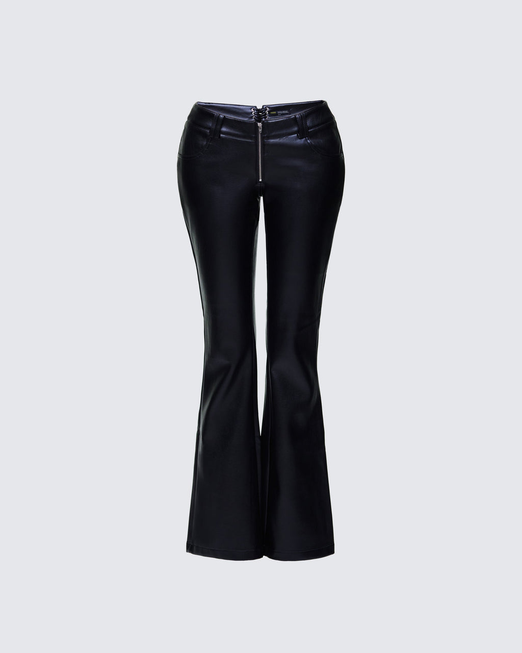 Finesse Salma Black Faux Lace Back Pants