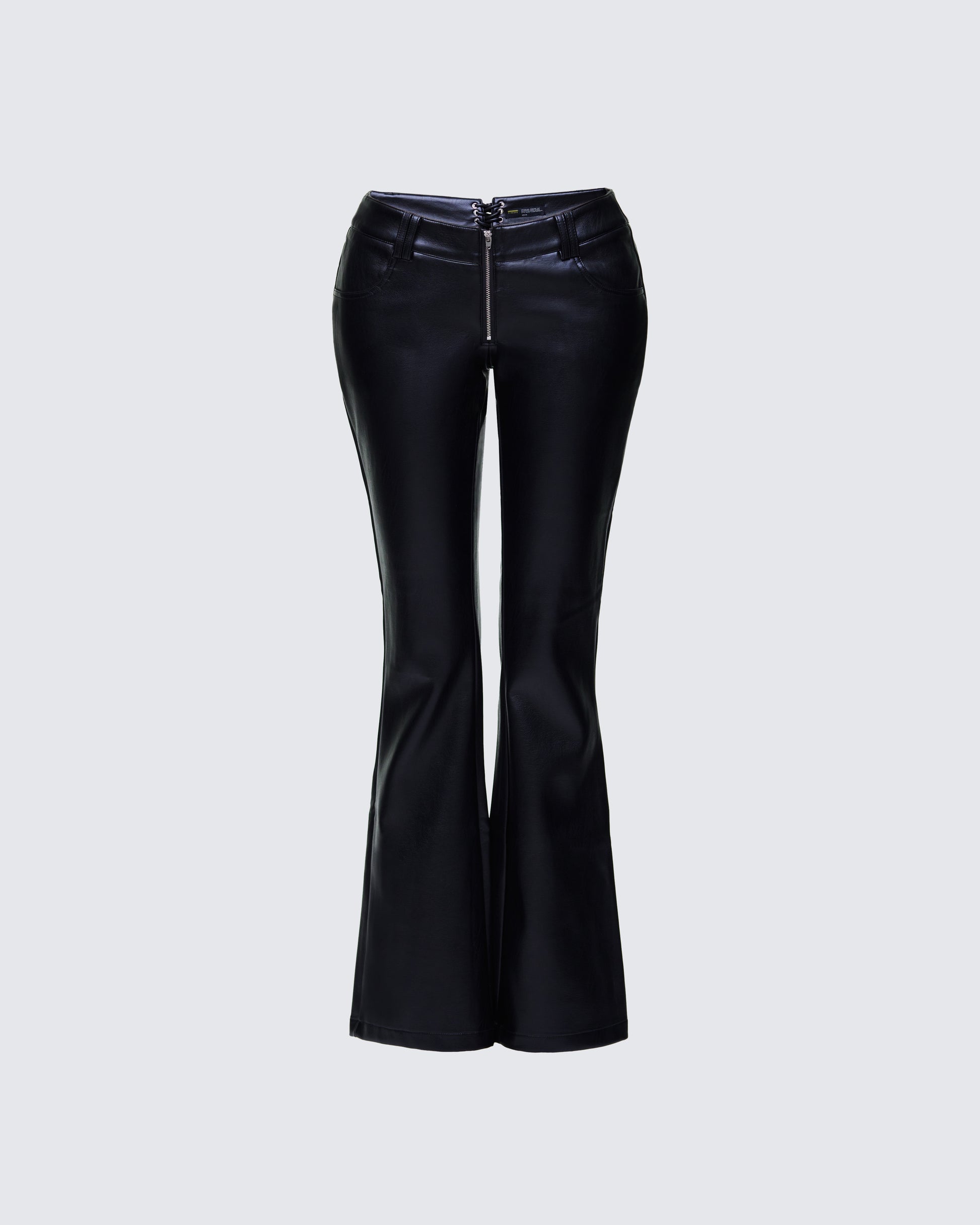 Finesse Salma Black Faux Lace Back Pants