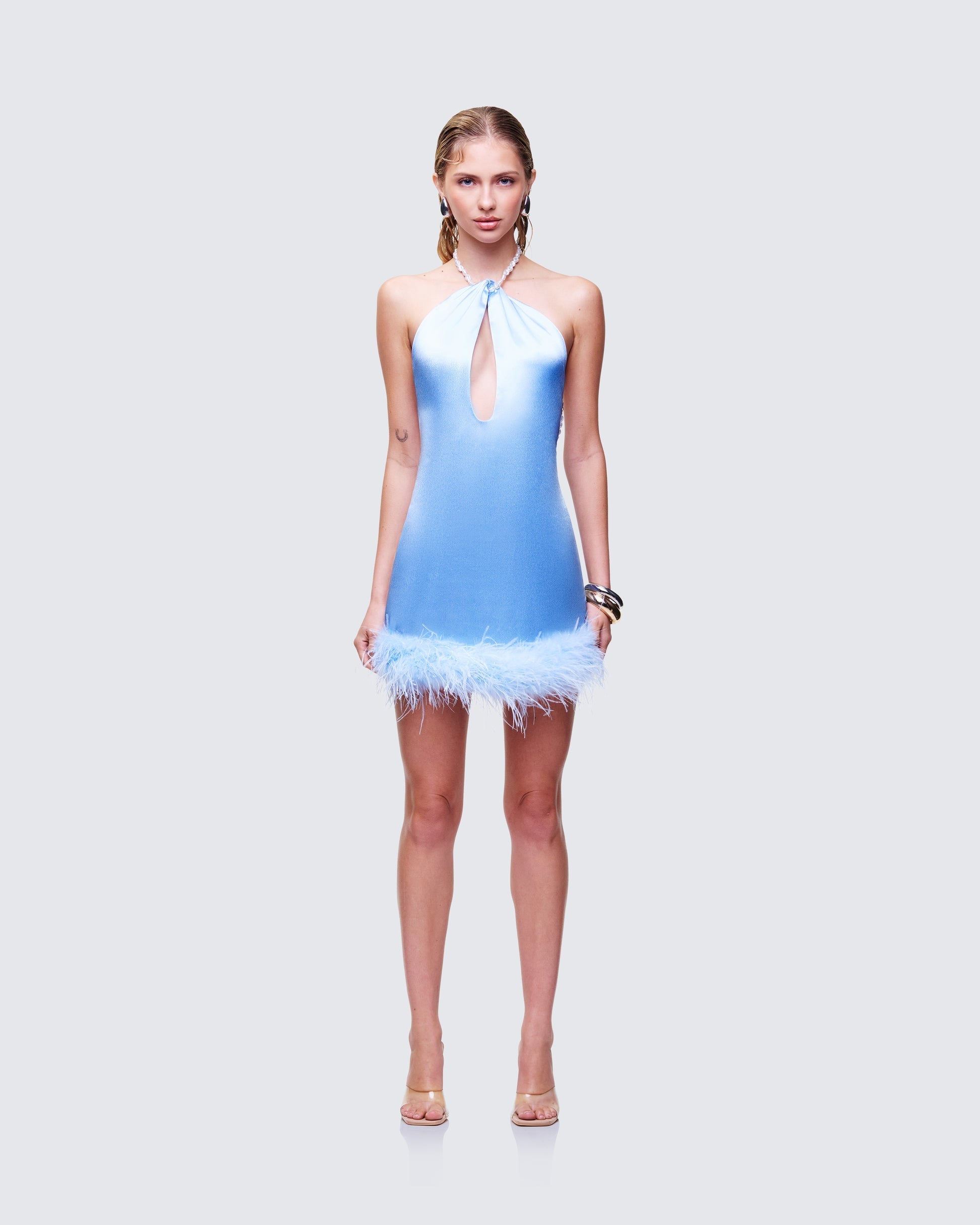 Finesse Savannah Feather Mini Dress