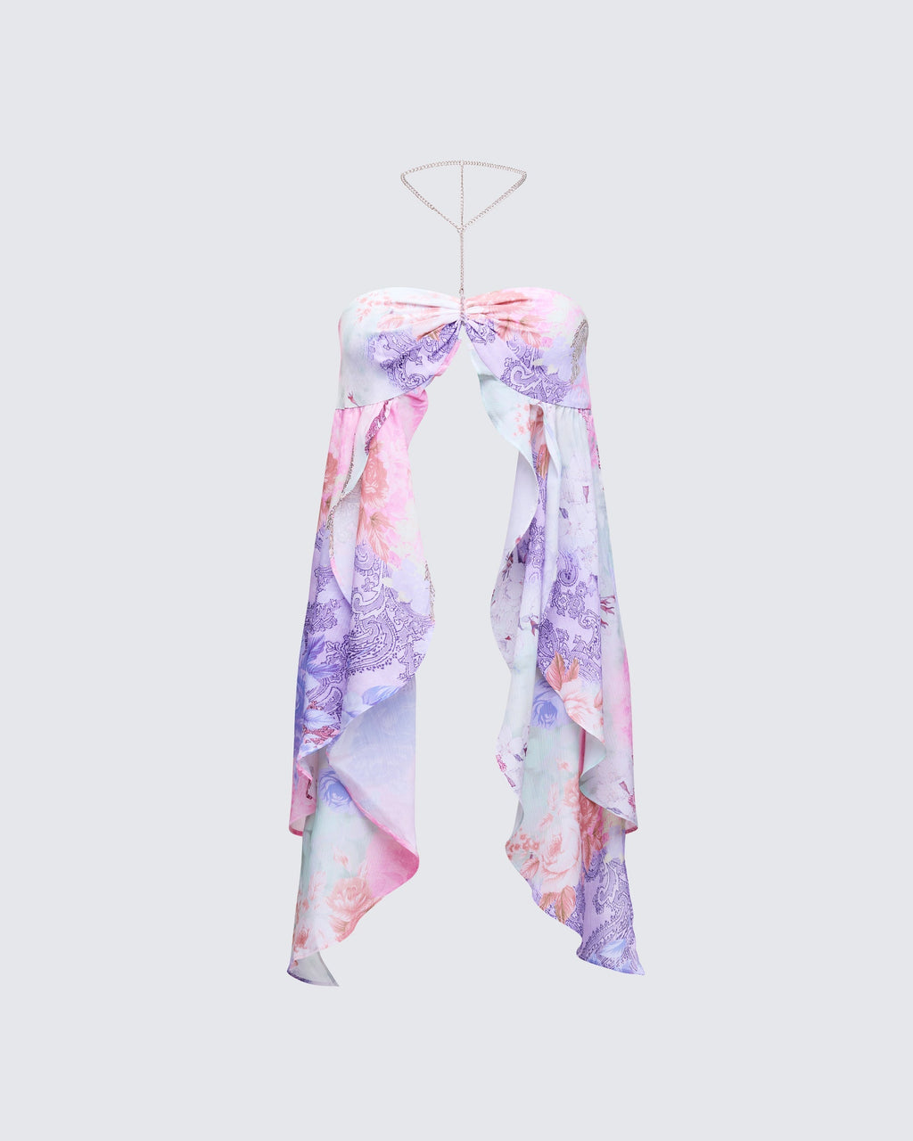Finesse Seaphira Multi Printed Ruffle Top