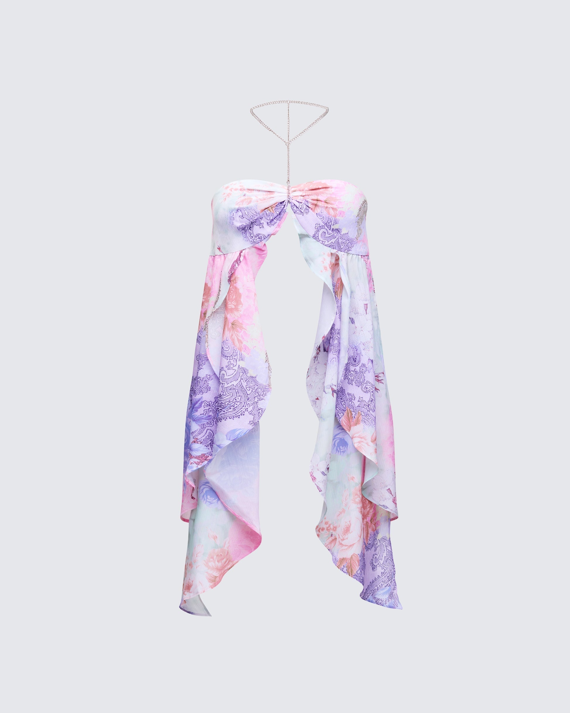 Finesse Seaphira Multi Printed Ruffle Top