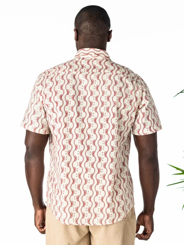 April Cornell Ocean Life Shirt - Smoke Red