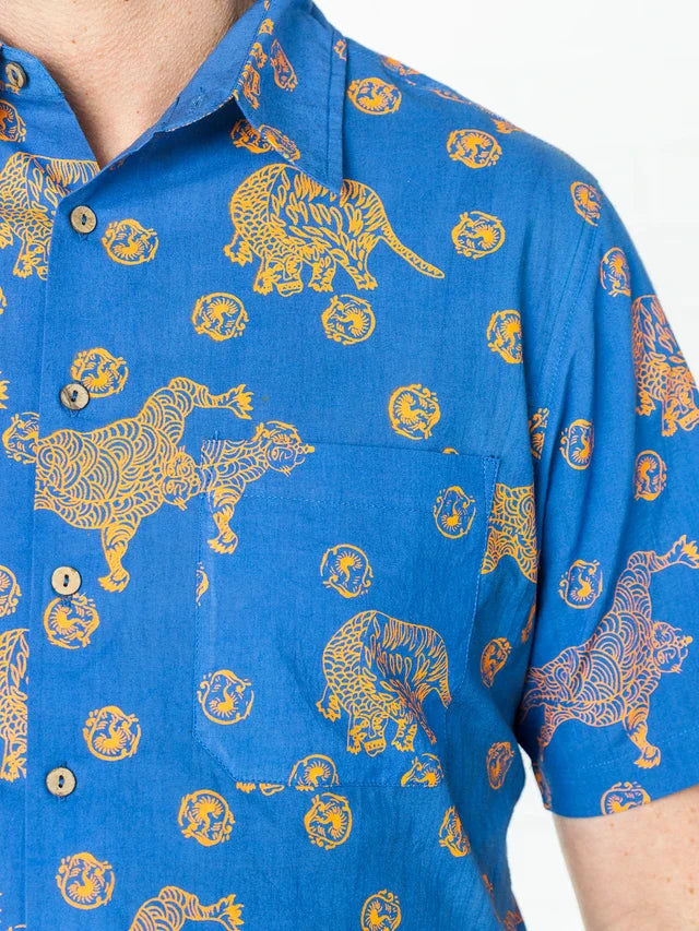 April Cornell Electric Tiger Shirt - Blue
