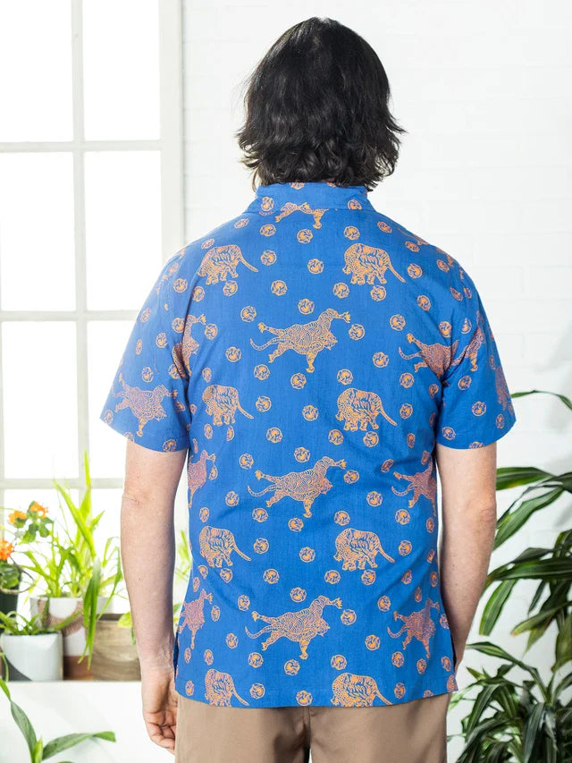 April Cornell Electric Tiger Shirt - Blue