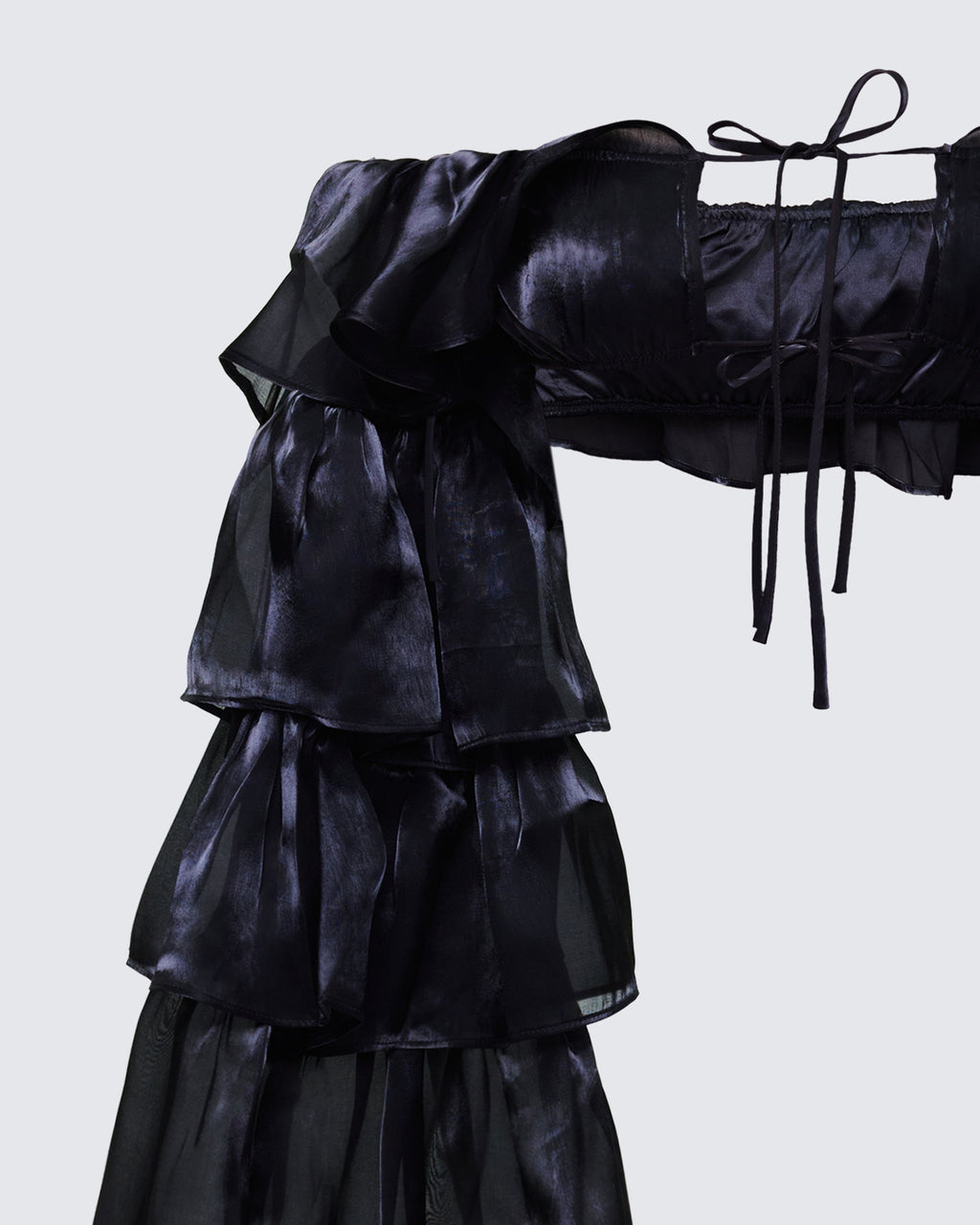 Finesse Skipper Ruffle Sleeve Crop Top