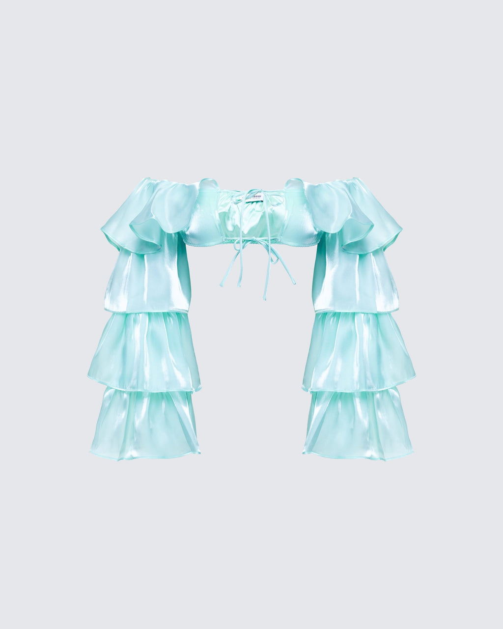 Finesse Skipper Ruffle Sleeve Crop Top