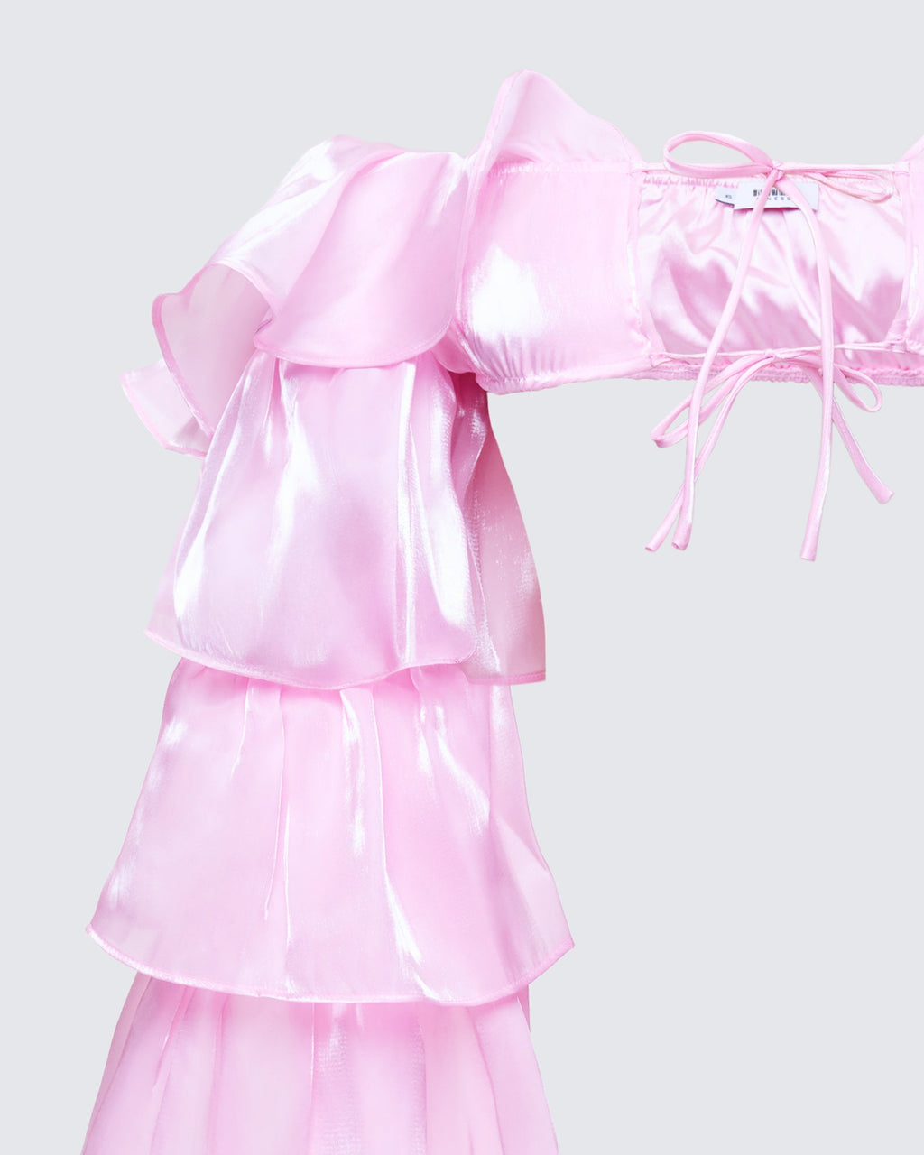 Finesse Skipper Ruffle Sleeve Crop Top