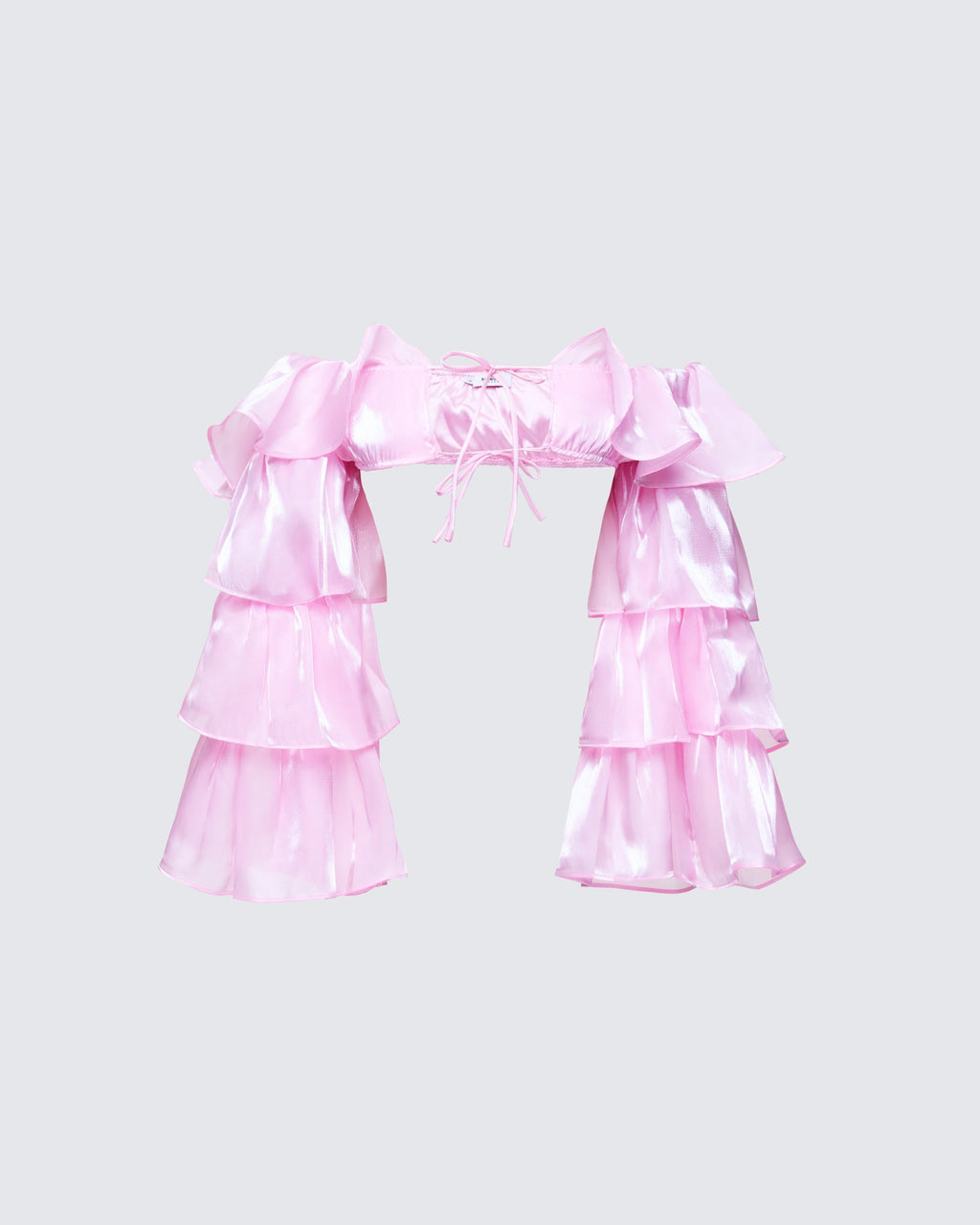 Finesse Skipper Ruffle Sleeve Crop Top