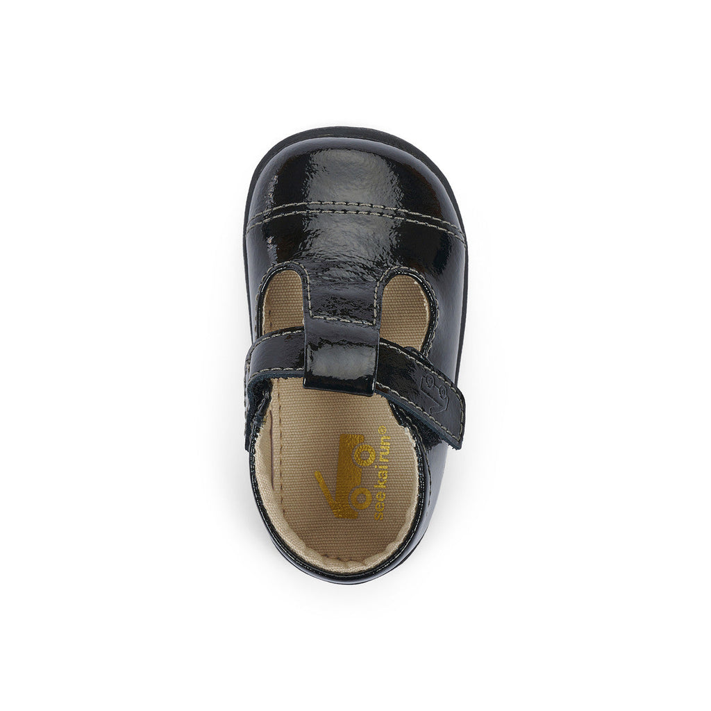 See Kai Run girls Bianca Mini (First Walker) Black Patent