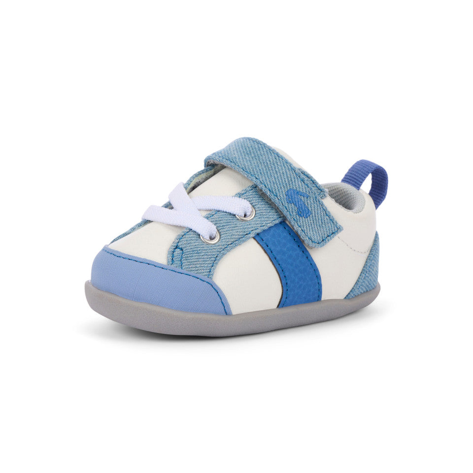 See Kai Run boys Connor Mini White/Washed Denim