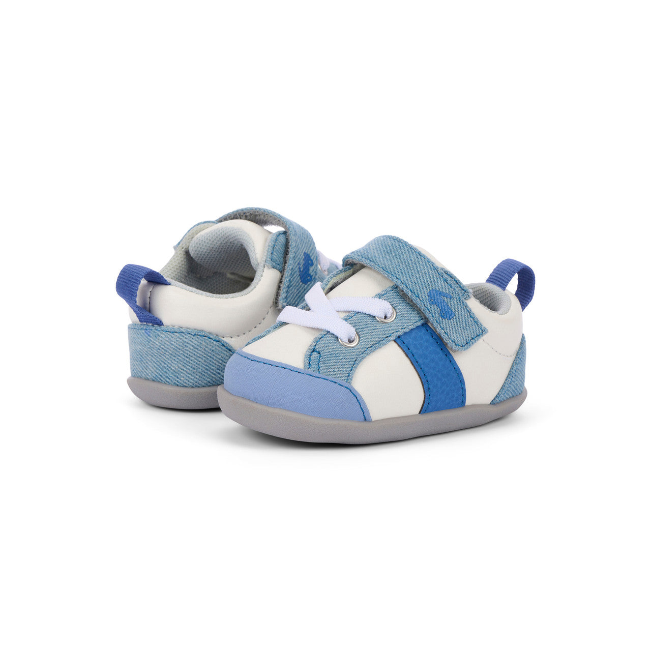 See Kai Run boys Connor Mini White/Washed Denim