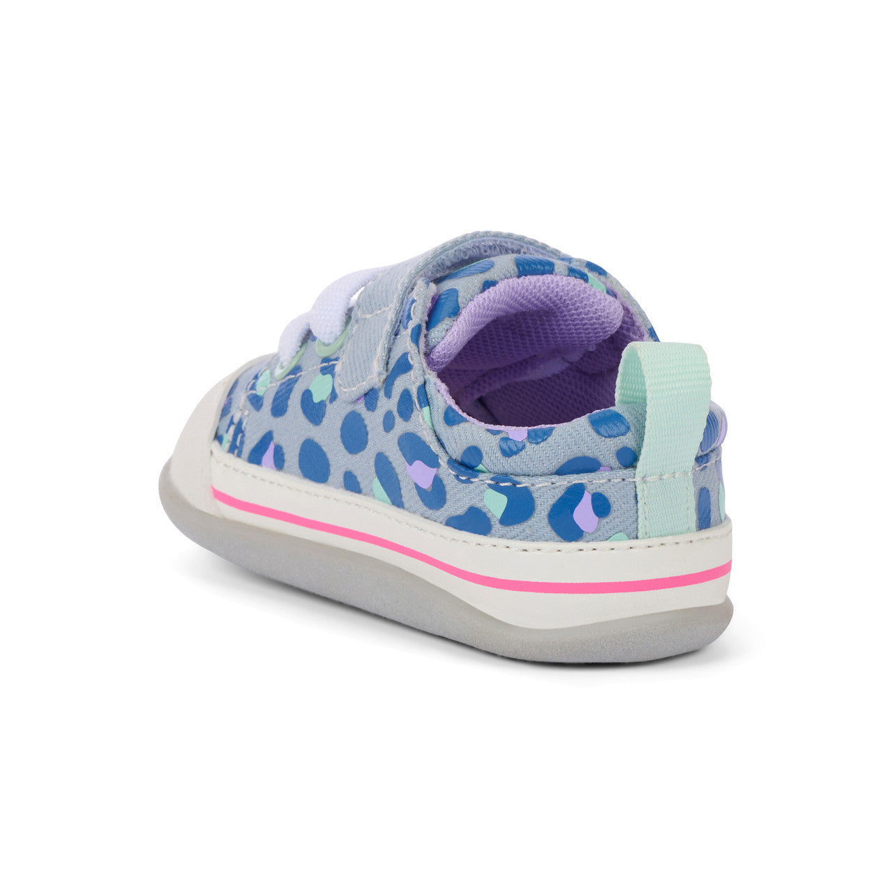 See Kai Run girls Stevie Mini Sky Blue/Leopard