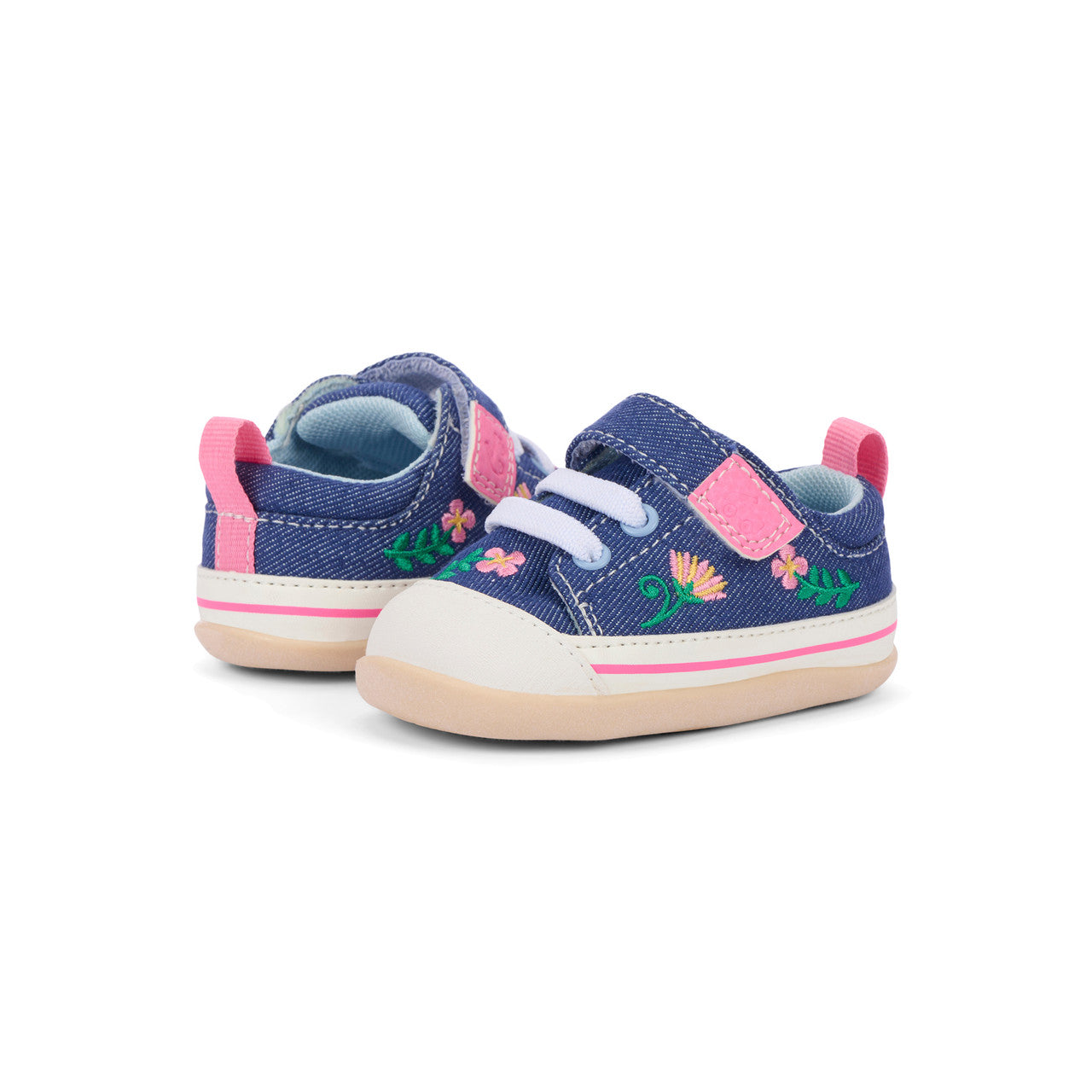 See Kai Run girls Stevie Mini Blue Denim/Garden