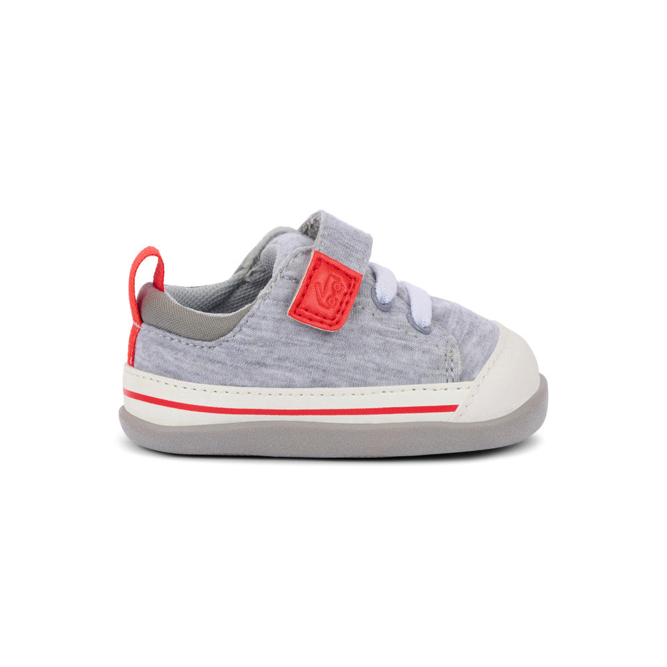 See Kai Run boys Stevie Mini Gray Jersey/Red