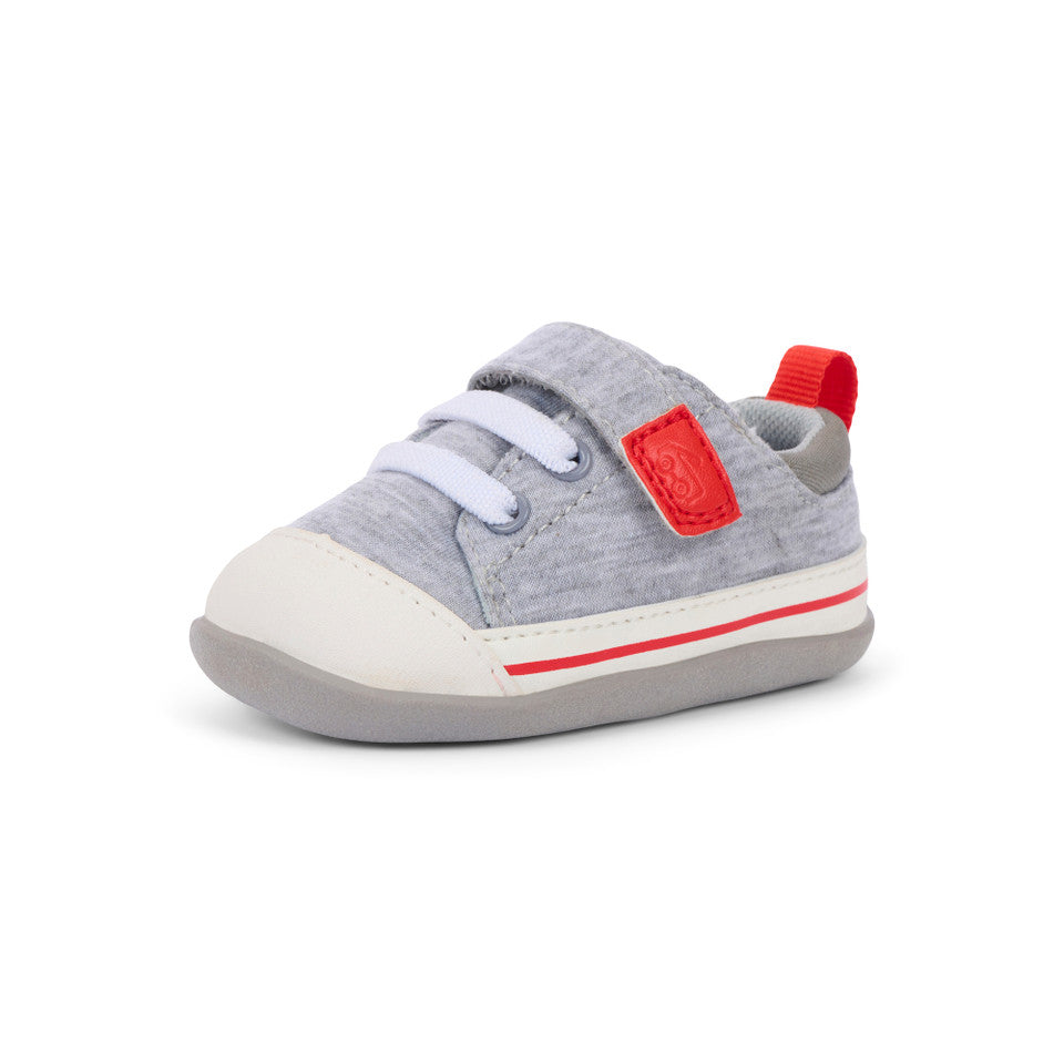 See Kai Run boys Stevie Mini Gray Jersey/Red
