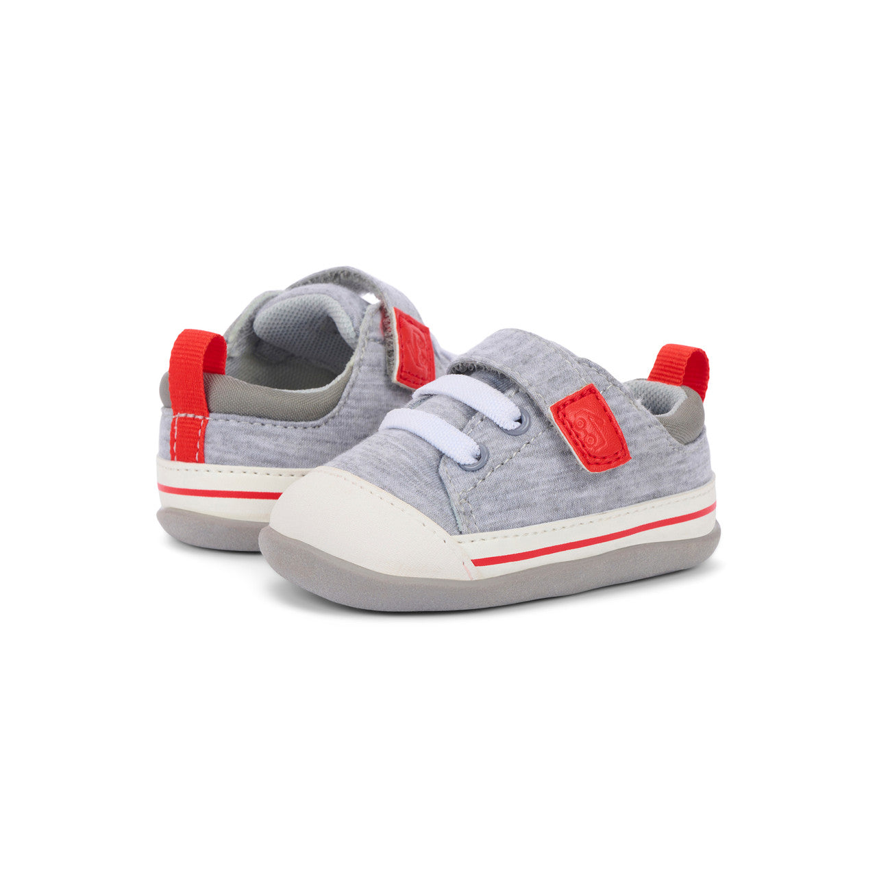 See Kai Run boys Stevie Mini Gray Jersey/Red