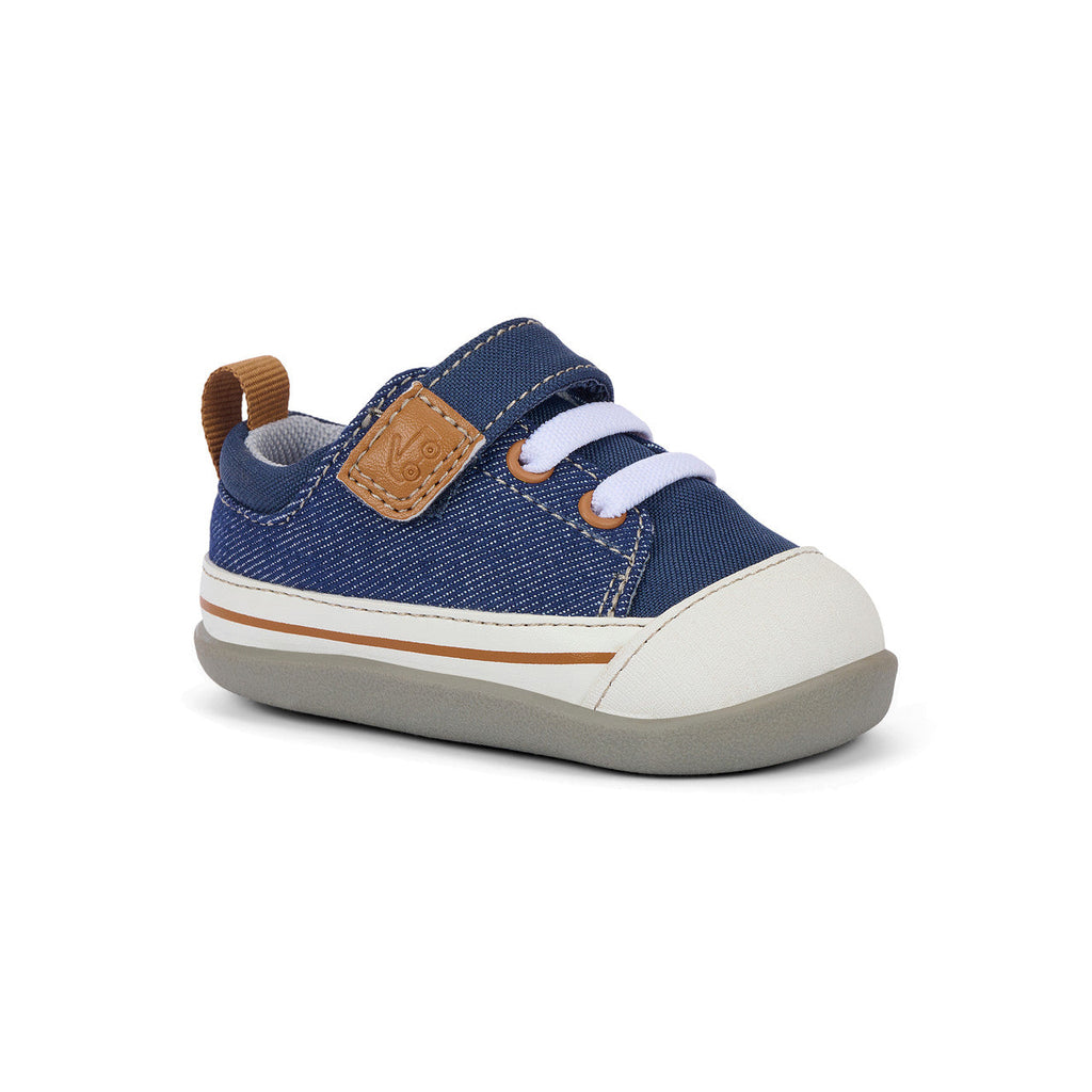 See Kai Run boys Stevie Mini (First Walker) Navy Denim