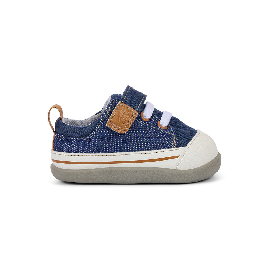 See Kai Run boys Stevie Mini (First Walker) Navy Denim