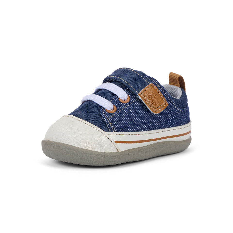 See Kai Run boys Stevie Mini (First Walker) Navy Denim