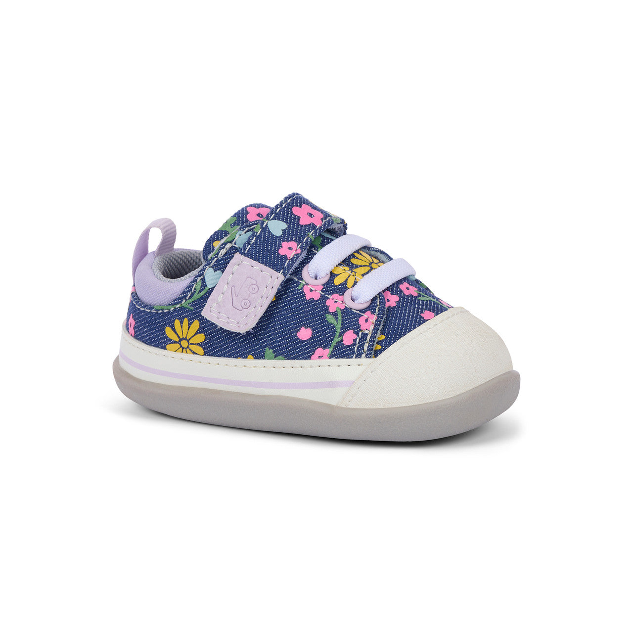 See Kai Run girls Stevie Mini (First Walker) Blue Denim/Floral