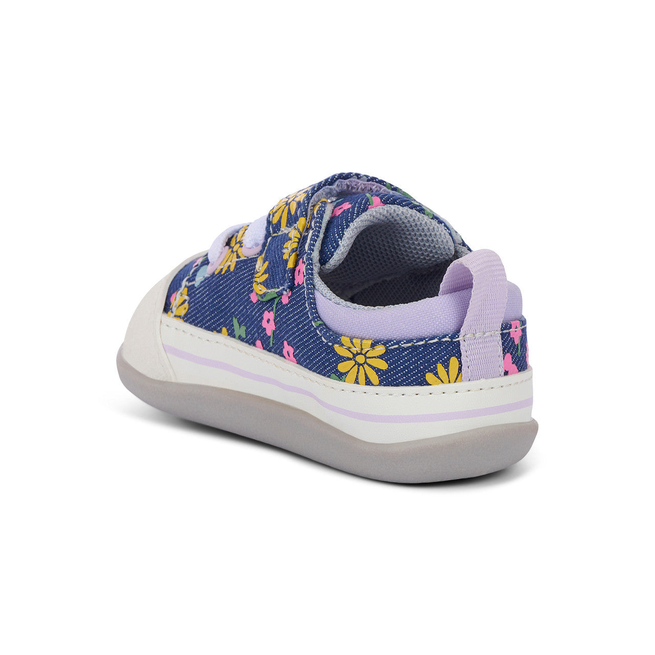 See Kai Run girls Stevie Mini (First Walker) Blue Denim/Floral