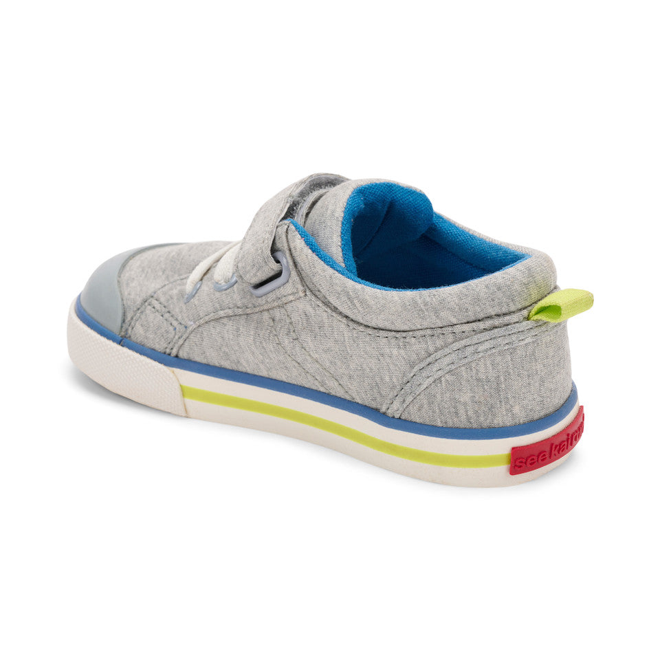 See Kai Run boys Tanner Gray Jersey/Lime
