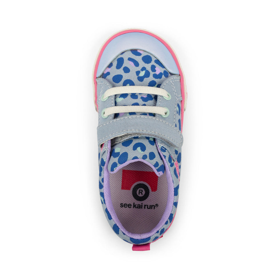 See Kai Run girls Kristin Sky Blue/Leopard