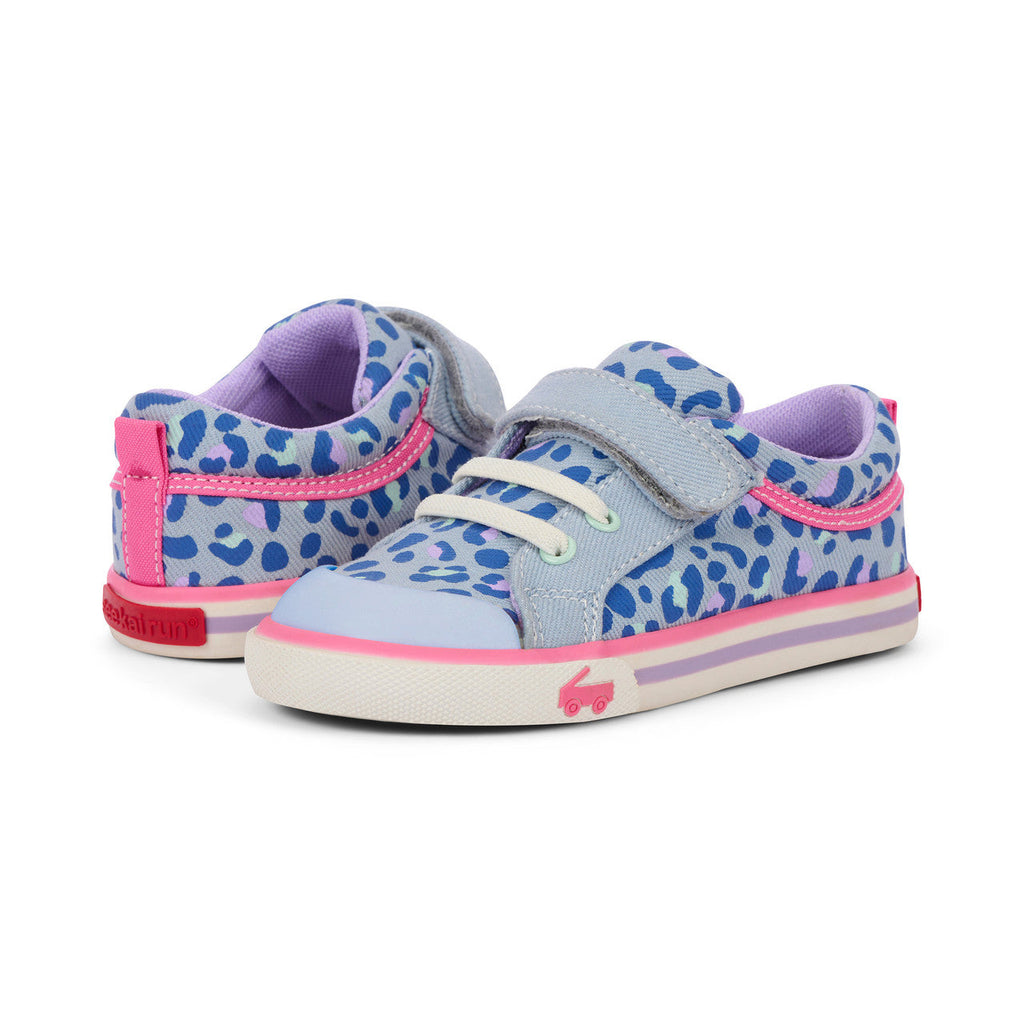 See Kai Run girls Kristin Sky Blue/Leopard