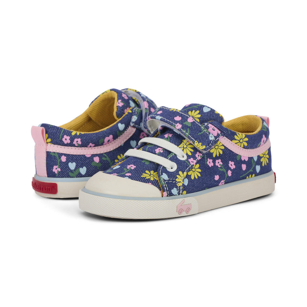 See Kai Run girls Kristin Blue Denim/Floral
