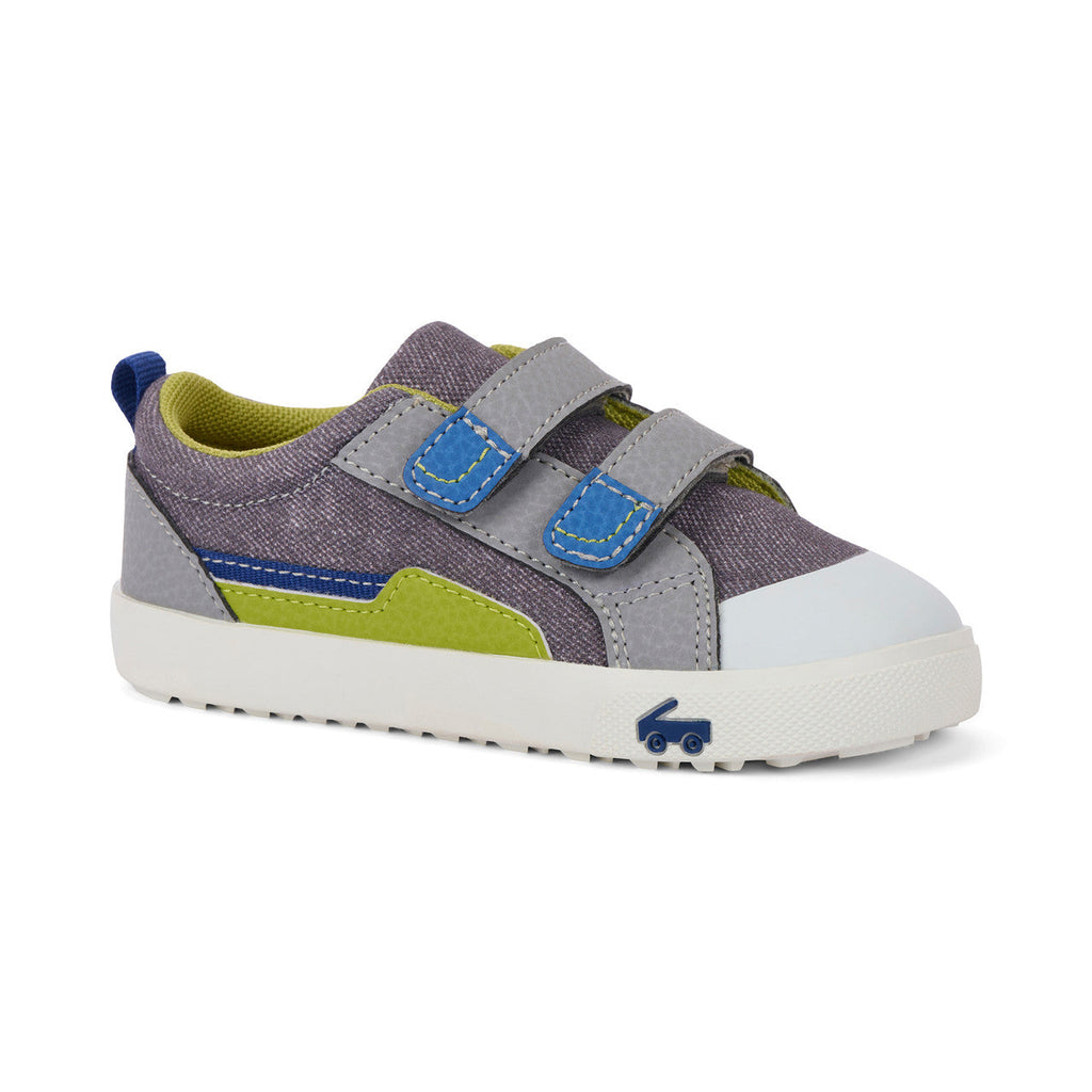 See Kai Run boys Riley Gray Denim/Lime