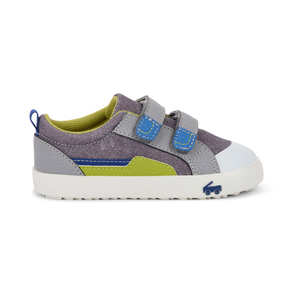 See Kai Run boys Riley Gray Denim/Lime