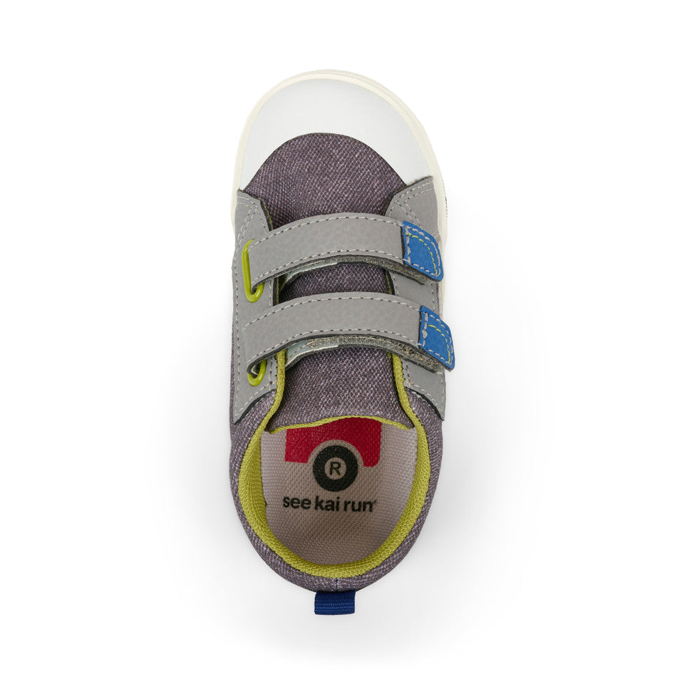 See Kai Run boys Riley Gray Denim/Lime