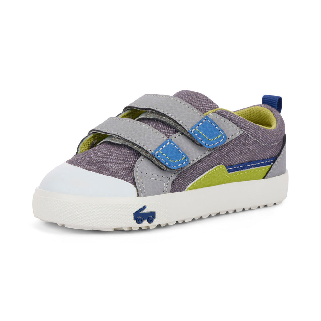 See Kai Run boys Riley Gray Denim/Lime