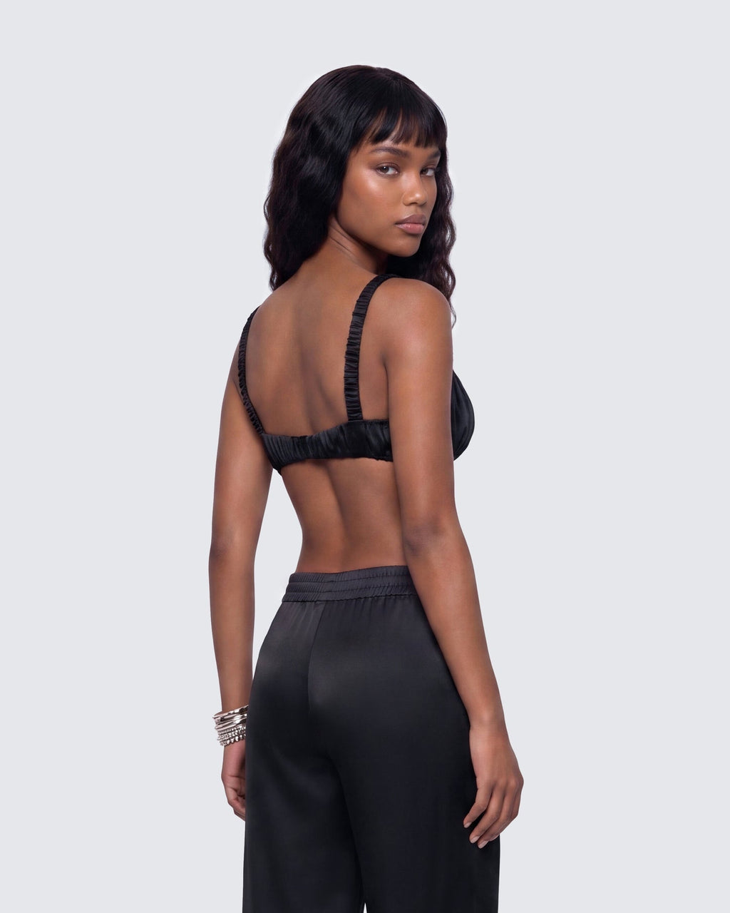 Finesse Suzanna Satin Gathered Bra Top