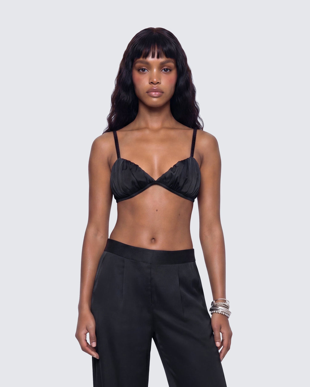 Finesse Suzanna Satin Gathered Bra Top