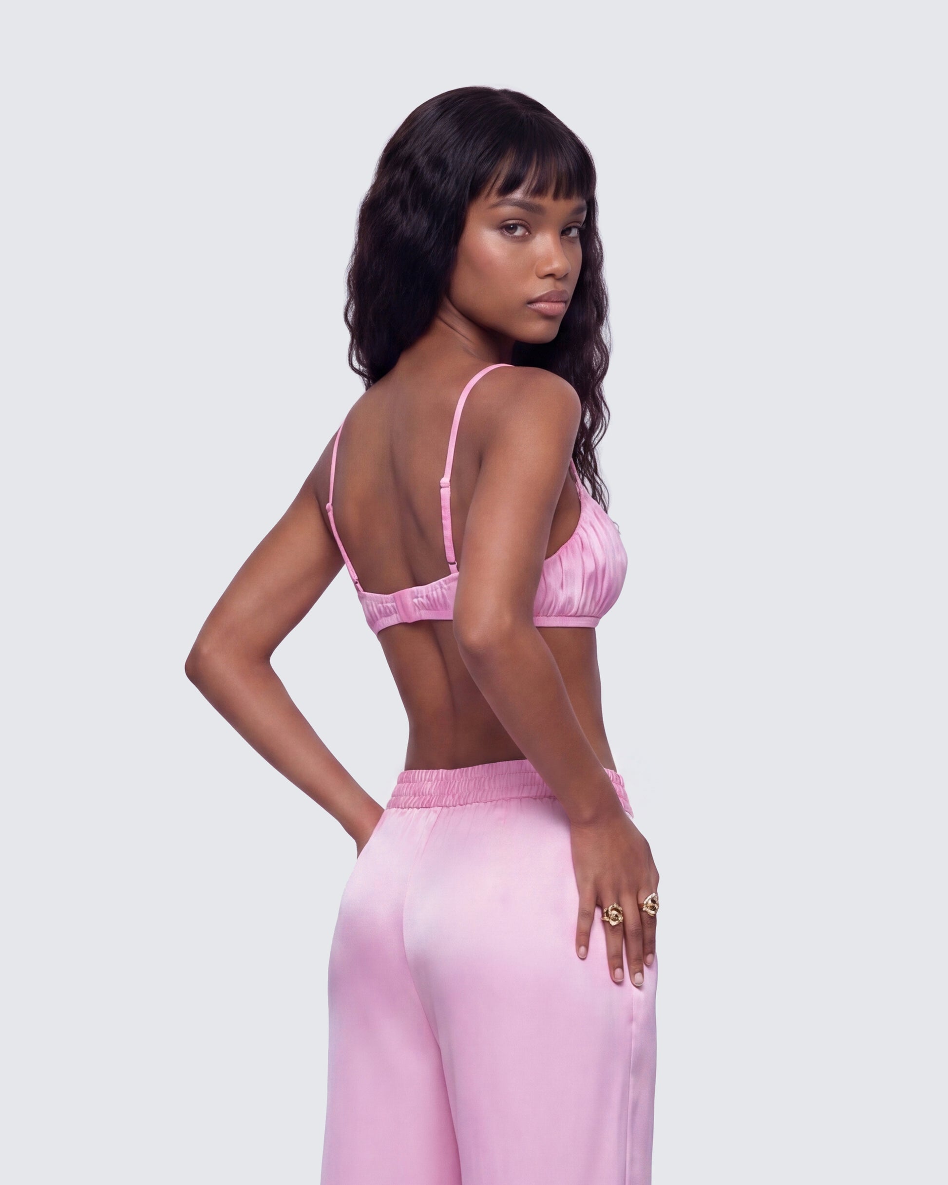 Finesse Suzanna Satin Gathered Bra Top