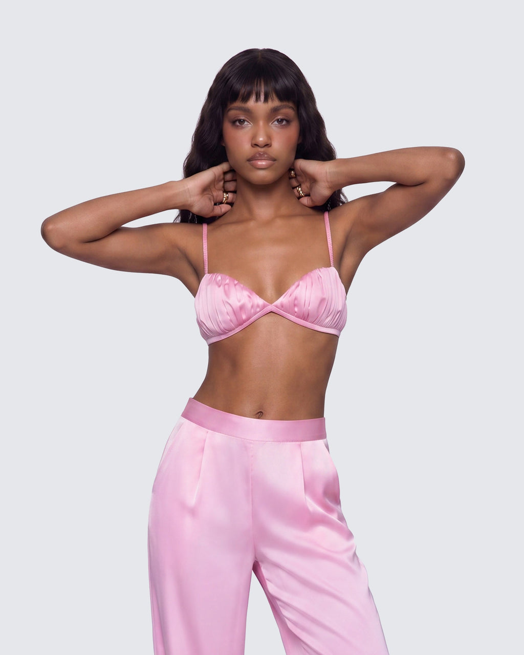 Finesse Suzanna Satin Gathered Bra Top