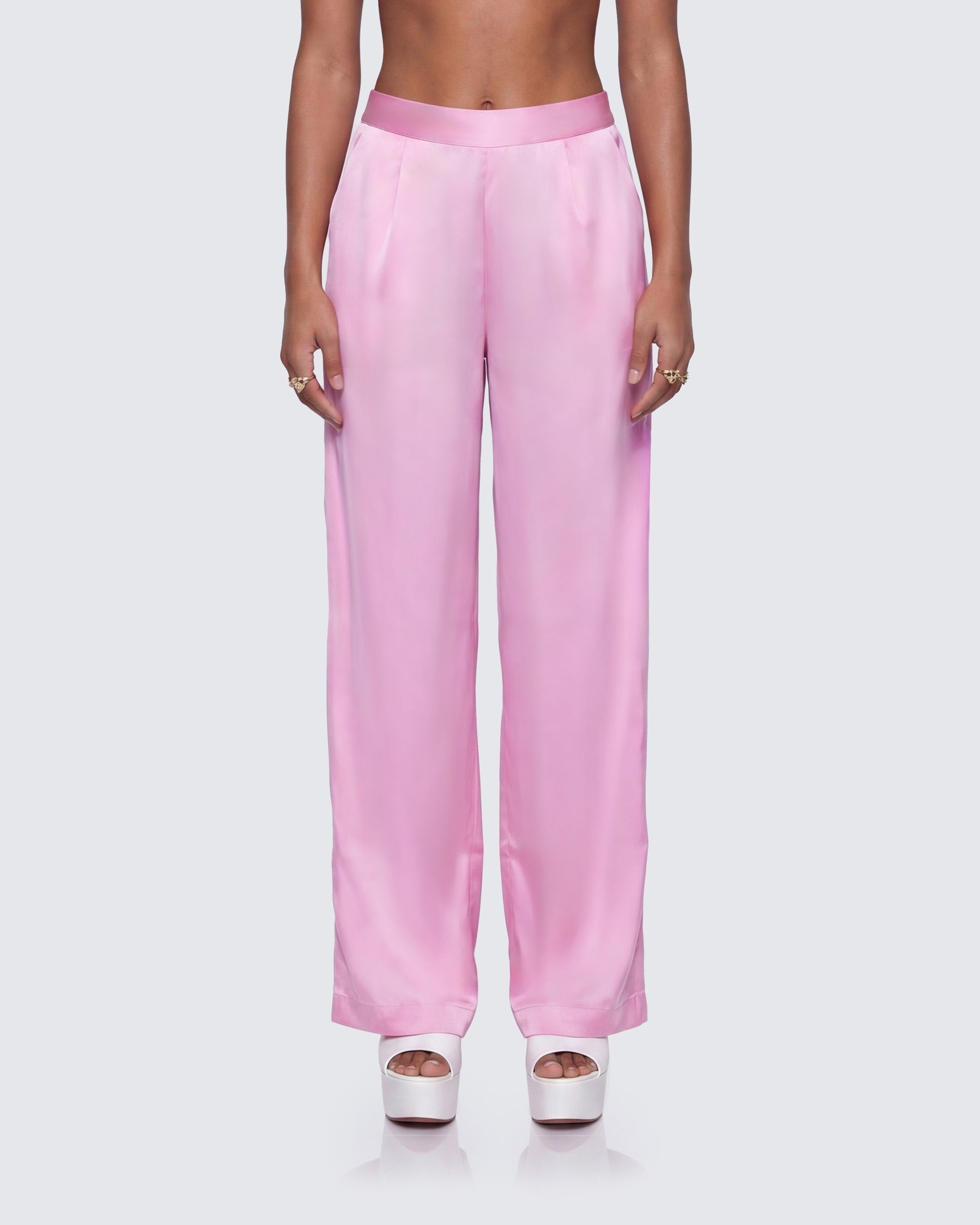 Finesse Suzanna Satin Wide Leg Trouser